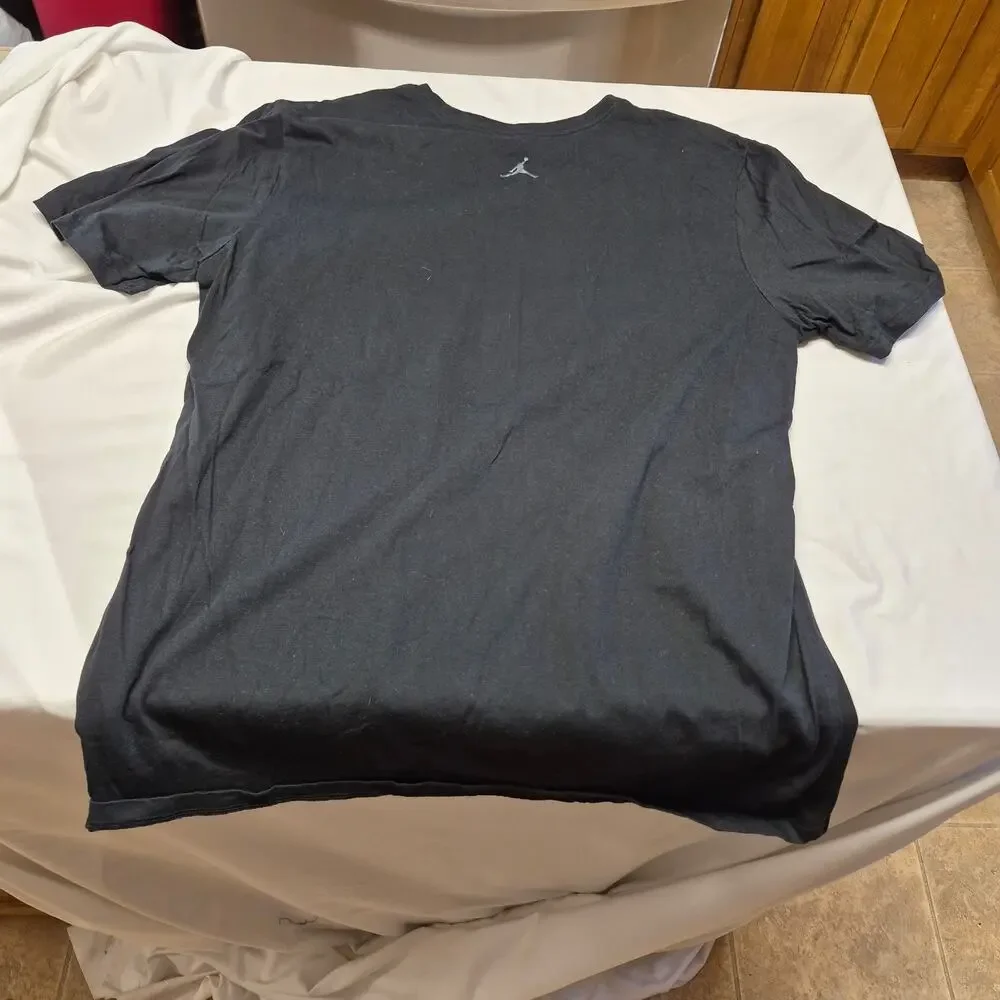 Jordan Air Jumpman Graphic T Shirt Mens Large Black Basketball Tee